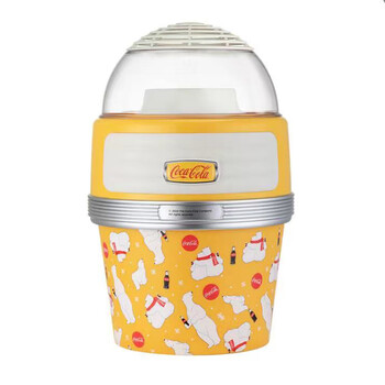 Coca-cola popcorn machine yellow model fully automatic small household kitchen appliance gift genuine purchasing popcorn machine yellow model*1