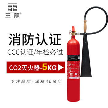 Wanglong fire extinguisher portable 5kg mt/be5 carbon dioxide fire extinguisher new national standard 5kg carbon dioxide