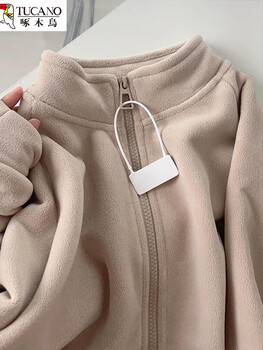 Woodpecker polar fleece jacket women's autumn and winter plus velvet thickened sweatshirt charge. jacket liner lamb velvet cotton jacket women's winter fleece khaki stand collar style austrian grain composite shu khaki xl loose//high-quality/oli velvet