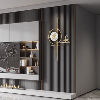 Psyche 2025 new creative living room fashion wall art light luxury clock simple modern atmosphere silent clock wall clock large - movement upgrade and thickening (width 60*height 98)