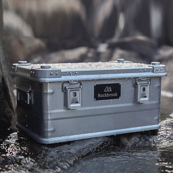 He jiagong aluminum-magnesium alloy outdoor camping storage box large-capacity car rear backup storage rear storage box a small size 30l 51.5*32*23cm storage box