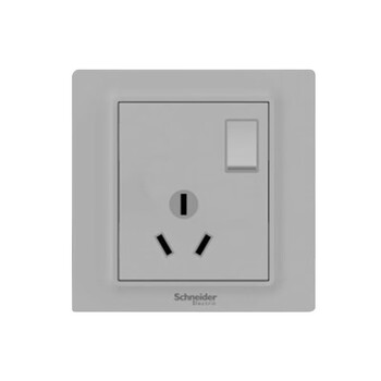 Schneider jingyi series nebula gray three-hole 16a socket with switch a3s15_16s_sl_c1 three-hole 16a socket with switch jingyi nebula gray