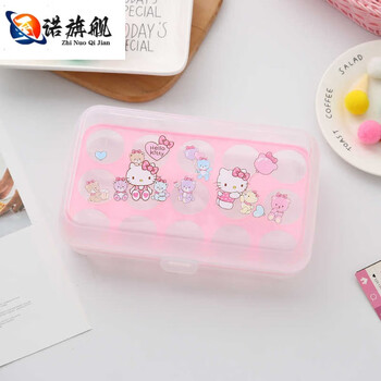 Junran german imported quality cartoon cute household egg storage box refrigerator with 15 compartments fresh-keeping plastic shockproof bear kt