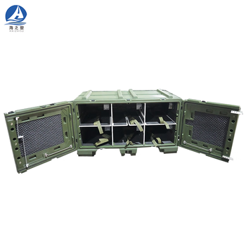 New aviation material box storage and transportation box material box portable equipment box side door flight box partition rotomolding box double door (six square grid)