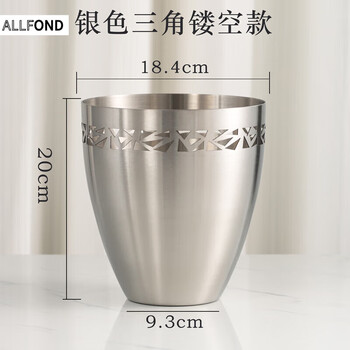 He jiagong european style new stainless steel champagne bucket metal ice bucket home red wine ice bucket bar club ice wine bucket silver triangle hollow style