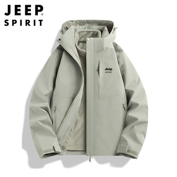 Jeep spirit jeep jacket men's three-in-one jacket men's autumn and winter workwear jacket men's hooded casual sports style clothing