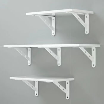 Yusenyi solid wood multi-layer storage rack wall-mounted wall-mounted storage room large capacity commercial wall rack living room balcony bookshelf white 120-20 cm board comes with three brackets