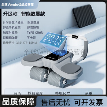 Merrick fitness abdominal wheel 2024 new automatic rebound abdominal muscle wheel abdominal fat burning magic abdominal roller sports equipment general administration of sports certified upgraded timing counting model - gray