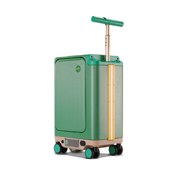 Shamit electric suitcase, smart cycling large-capacity suitcase, transport trolley case, can seat adults, sapphire green, 20 inches
