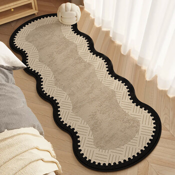 Yixiang huatai french retro bedroom bedside blanket carpet under the bed master bedroom room household non-slip waterproof thickened floor mat fanyue-bedside blanket 50cm*160cm upgraded thickened quality guarantee