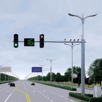 Traffic signal light l-shaped signal light pole sidewalk traffic light pole led traffic signal pole led signal light