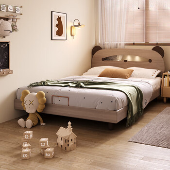 Gujia wood art gujia home furnishing kuka store same style gujia wood art children's solid wood bed cherry wood cartoon teenager bed pt8021b 1.5*2.0 meter single bed