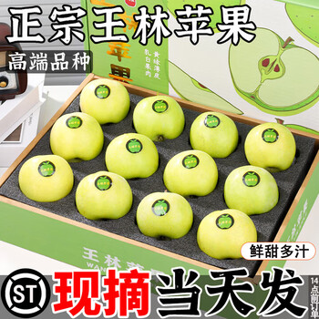 Jingyisheng shandong wanglin apple yantai aomori apple freckled apple seasonal fresh fruit for pregnant women crispy, sweet and juicy whole box high repurchase 8.7 jin large fruit (about 12-22 pieces)