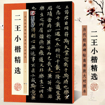 Selected works of erwang xiaokai, regular script calligraphy and brush copybook, high-definition enlargement and comparison of this stele copybook, wang xizhi huang ting jing, le yi lun, wang xianzhi luo shen fu, ink dot copybook.