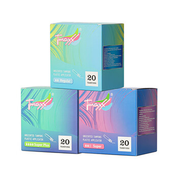 Tmaxx european imported tampons, compact short-tube tampons, built-in menstrual swabs, can swim and soak in hot springs (normal quantity + large quantity + super large quantity) 3 boxes of 60 pieces others