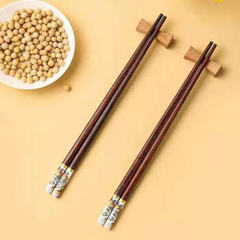 Muke shishi ruyi special-grade bamboo chopsticks for household use, mildew-proof and anti-slip chinese chopsticks shishi ruyi pack (2 pieces) 1 pair
