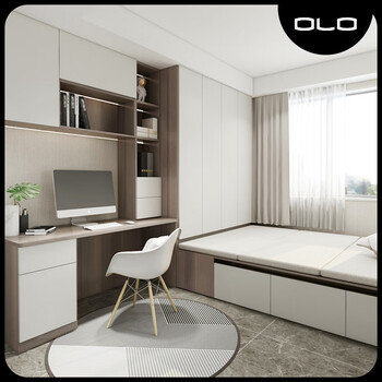 Shantou lincun second bedroom tatami, bed and wardrobe integrated children's room whole house customized multifunctional furniture combination, universal tatami prepayment (consult customer service to get 3 sets