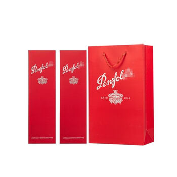 Penfolds applicable gift box empty box gift bag handbag gift bag red wine bag kou lanshan/bin389/407 empty box universal double gift box set (2 boxes + 1 bag)