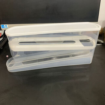 Sanqihu egg box storage refrigerator with food-grade rolling egg rack kitchen fresh-keeping side door refrigerator storage box with lid double-layer slide egg rack pp model