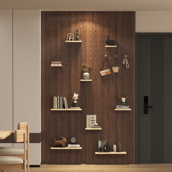 Keschluo hole board solid wood storage rack custom-made medieval style hanging board entrance door porch shaped wall hanging wall partition accessories custom hole board free layer board + matchstick