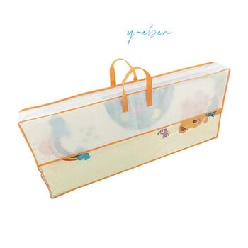 Mattress storage bag student dormitory folding mattress packaging bag baby folding crawling pad packaging thickened non-woven orange handbag ready stock length 75*height 41*side width 12cm