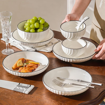 Jie yajie dish set european household ceramic tableware set dish gift box set housewarming gift 26 heads xuan yue