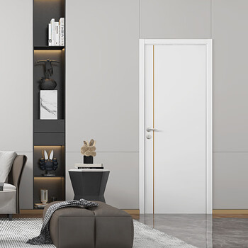 Sophia light luxury bedroom door flat door wooden door simple indoor wooden composite paint-free door can be customized bathroom kitchen door yuan/tang zhen white single door