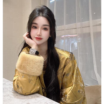 Miss you is very popular this year. new chinese style national style yellow floral thick cotton jacket for women in winter. new chinese style cotton jacket s 80-95 catties