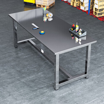 Kegang stainless steel workbench factory packaging workshop wear-resistant assembly table waterproof, rust-resistant and high-temperature-resistant operation table laboratory acid-alkali-resistant and corrosion-resistant instrument experimental table assembly line operating table 201 stainless steel table 1000*1000*800 300kg