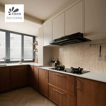 Yusen yi jimei si enjoys modern light luxury cabinets small apartment kitchen cabinets l-shaped cabinets custom-made quartz stone countertop kitchen cabinets. consult customer service for detailed quotation 1 meter