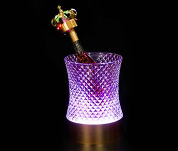 Fantasy bar luminous ice bucket acrylic beer bucket nightclub charging luminous beer basket cocktail champagne bucket small waist ice bucket