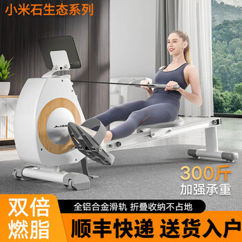 Xiaomi stone magnetic resistance rowing machine indoor home multi-level adjustment silent smart rowing machine home fitness white flagship edition 8-level adjustment