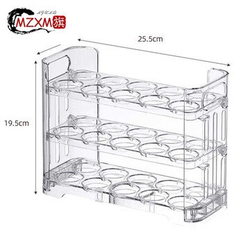 Mzxm german imported quality refrigerator side door egg storage box food-grade crisper special storage and flipping box 1 pack 3 layers can hold 30 eggs