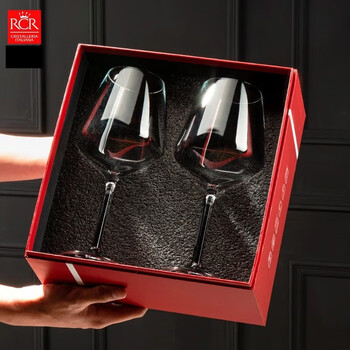 Rcr red bow tie italian imported crystal red wine glass set a pair of home high-end light luxury goblets wedding gift arika 788ml crystal glass wine glasses 2 pieces