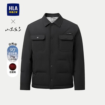 Hla hai lan home down jacket men's 25 high lapel warm duck down jacket men's winter