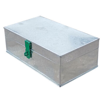 An junsheng iron box iron box large hardware tool box customized storage box storage box trunk tin tin box with lock no. 1 iron box length 41 width 25 height 15 padlock