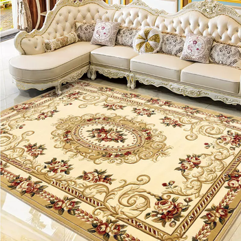 Yusenyi carpet living room coffee table blanket european style bedroom fully artificial carved floor mat bedside table blanket sofa 1255w 2mx4m