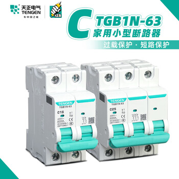Tianzheng air switch tgb1n-63a2p small 32a household 3p switch protector 4p air switch circuit breaker 80a 3p