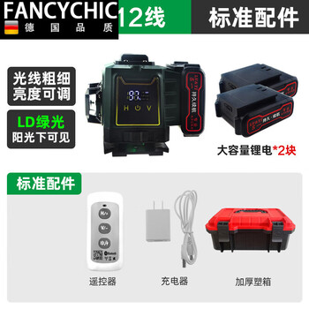 Fancychic luyi 2025 new 12-line level outdoor strong light green light high-precision floor-mounting meter wall-mounting meter (a type) strong green light 12-line standard configuration