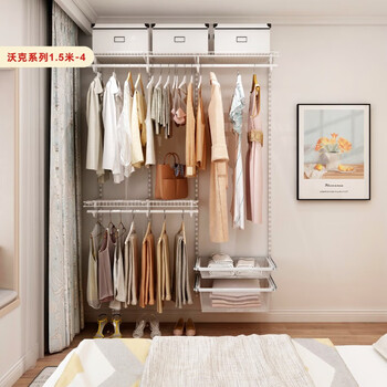 Platinum walk-in metal wardrobe wardrobe modern simple bedroom storage room whole house custom wardrobe 1.5 meters wide walker 1.5 meters-4 delivery to home package installation