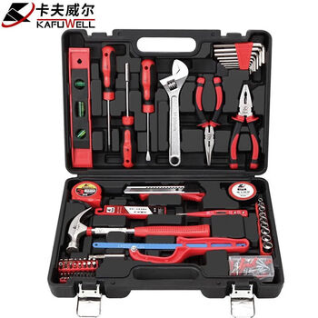 Kraftwell hardware tool box set household set hammer wrench woodworking electrician 61-piece set h3240a hand tool 61-piece set h3240a