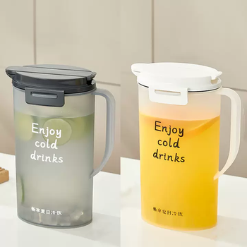 Yusenyi pot cooling kettle home refrigerator beverage opening cool white water cup high temperature resistant summer tea juice cold bucket cold water large capacity white-transparent black 1ml