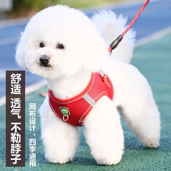 Jczs german brand vest-type dog leash small dog puppy harness dog walking leash upgraded blue丨breathable s size recommended for dogs 3-6 pounds