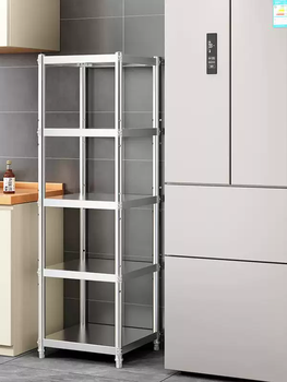 Yusenyi kitchen storage rack floor-standing stainless steel household oven microwave storage rack distance adjustable pot rack width 20 length 80 peripheral size plate 2cm smaller than the marked size height 702 layers (2 plates) free tools-gloves-foot pads