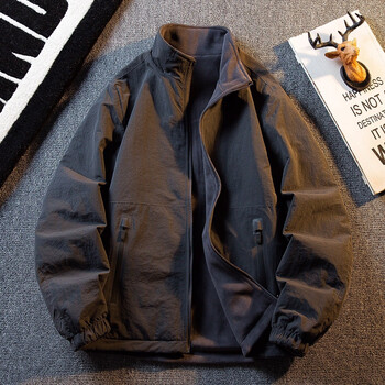 Kuraishi kazuki's trendy brand double-sided velvet thickened jacket for men in autumn and winter new style versatile fashionable simple warm casual top black. the size is small. it is recommended to go up one size. xl. recommend 131-145 pounds.