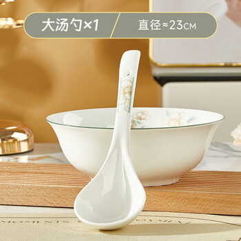 Liuhao jingdezhen spoon household healthy underglaze color ceramic spoon creative simple small spoon large spoon 1 large spoon