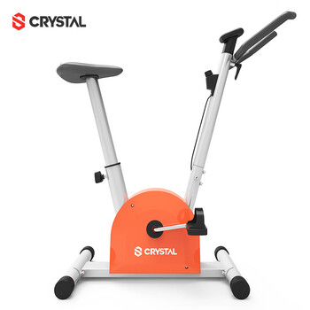 Crystal home ribbon bicycle silent sports foldable exercise bike rehabilitation training machine orange