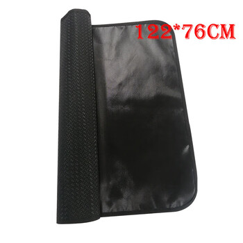 Outdoor picnic fireproof insulation mat barbecue stove floor mat silicone fire extinguishing blanket flame retardant high temperature insulation camping mat with non-slip bottom 122*76cm