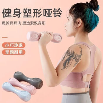 Vinoa small dumbbells for women, a pair of 2kg fitness equipment for home male students to thin arm yoga and chest training, elegant gray solid iron sand gray color, single elastic ring