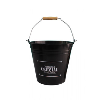 Lanxiao bar ktv creative ice bucket home outdoor camping catering stall draft beer bucket commercial iron trash can black 12 liter mouth 30 high 27 330 beer can hold 15 bottles
